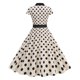 thumbnail image 5 of Vestido de Manga Corta para Mujeres de Moda Casual Impreso Cuello en V con Cremallera Grande Del Doblado, Poliéster Ligero para el Verano, 5 of 9