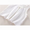 thumbnail image 6 of NOLDARES Baby Girl Clothes Flower Outfits Sleeveless Round Neck Tops Knit Shorts Toddler Girl Summer Clothes(White,18-24 Months), 6 of 9