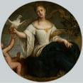 thumbnail image 3 of Anonymous 12x12 Black Modern Framed Museum Art Print Titled - Allegory of Peace - Woman with a Pigeon (18th Century), 3 of 5