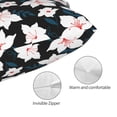 thumbnail image 3 of Pofeuu Lilies Flowers Print Polyester Microfiber Plush Pillowcases, Super Soft and Cozy Pillow Case Covers with Envelop Closure（Pillow core not included）-16"x24", 3 of 6