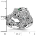 thumbnail image 3 of Sterling Silver Rhodium-Plated Polished Cz Cheetah Ring (Size 8) Made In China qr7220-8, 3 of 5