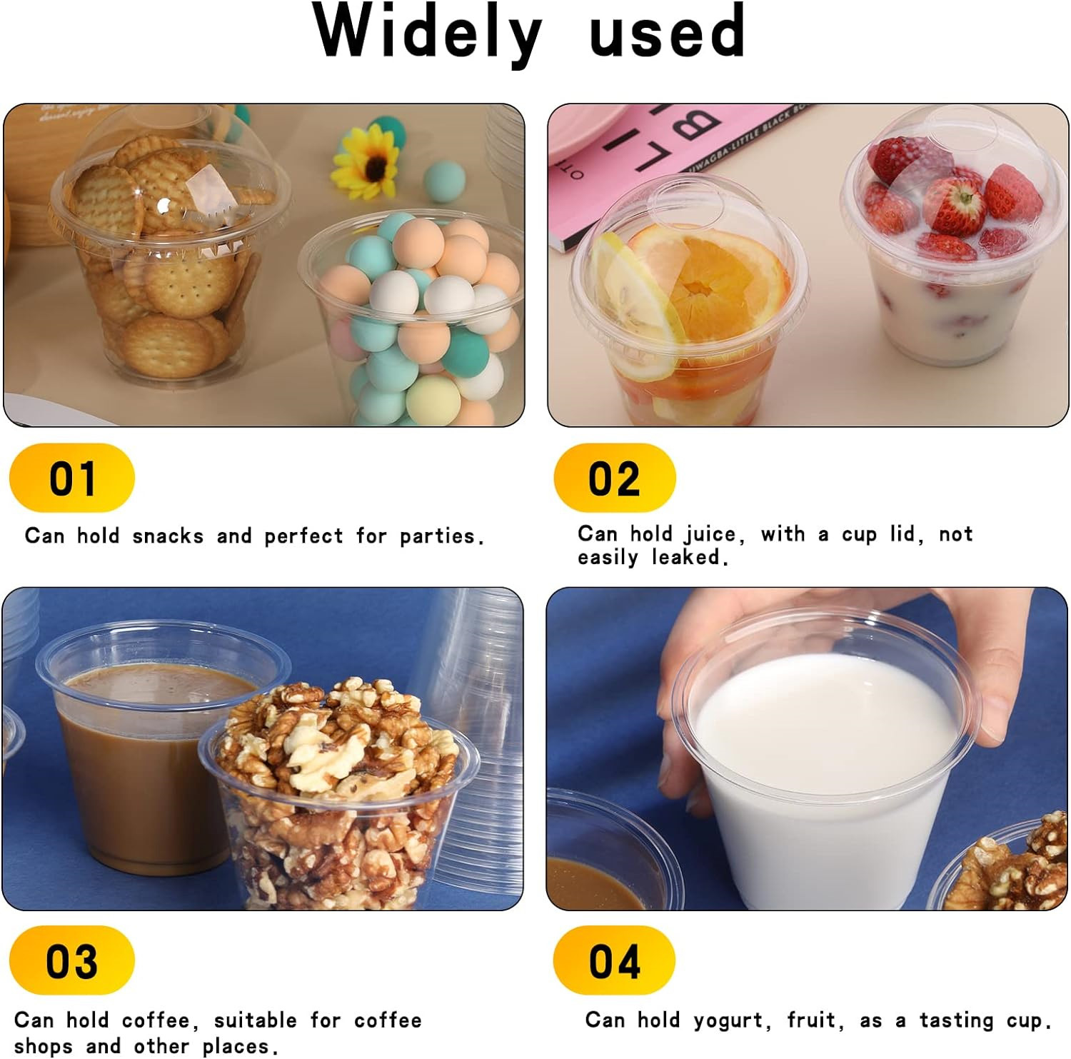 Bexikou 8 oz Clear Parfait Cups with Dome Lids, 25-Pack photo 8