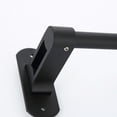 thumbnail image 5 of Portarrollos de papel higiénico de aluminio negro mate, sencillo, largo, para toallas de papel, 5 of 5