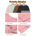 thumbnail image 5 of MOSHU Crewneck Sweatshirts for Women Side Split Long Sleeve Shirts Fashion Fall Womens Tops, 5 of 8
