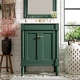 thumbnail image 4 of Harper & Bright Designs 24" Small Bathroom Vanity with Sink, Bathroom Storage Cabinet with 2-Tier Shelves, Green, 4 of 16