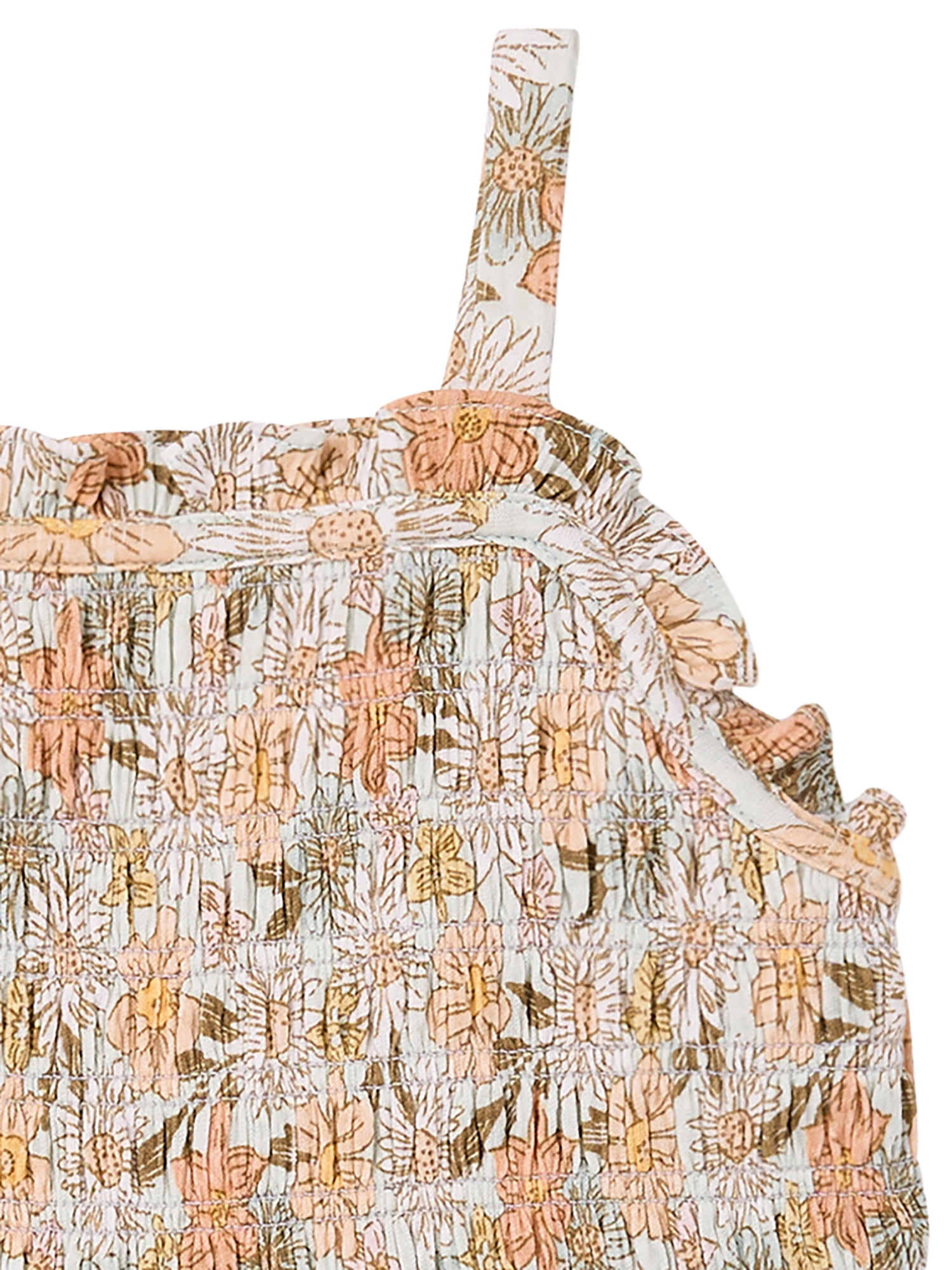 Modern Moments by Gerber Toddler Girl Smocked Romper, Sizes 12 Months - 5T