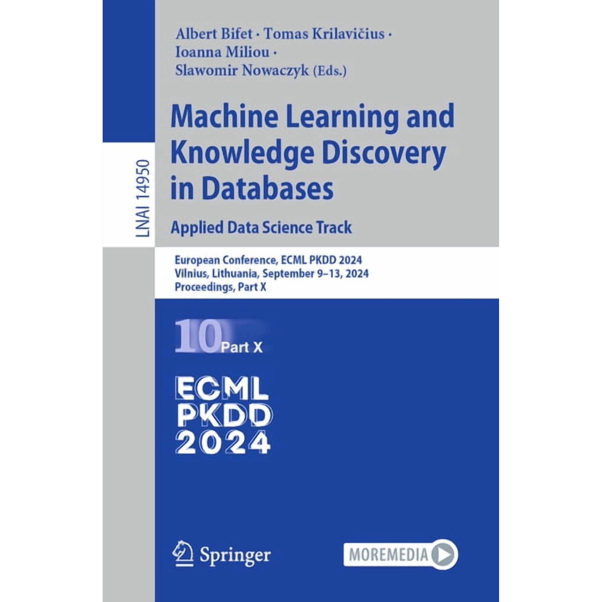 Machine Learning and Knowledge Discovery in Databases. Applied Data Science Track: European Conference Ecml Pkdd 2024 (Paperback)
