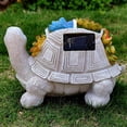 thumbnail image 4 of Estatuas solares para jardín al aire libre, tortuga con suculentas y luces LED, decoración de césped, estatua de tortuga para Patio, balcón, adorno de jardín, 4 of 5
