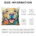 thumbnail image 6 of COMIO  Cute Pet Golden Retriever Dog Pattern Throw Pillow Covers Car Sofa Cushion Cover Pillowcases Home Decor 2pc, 6 of 6