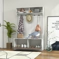 thumbnail image 1 of Giantex Hall Tree w/Bench, Coat Rack w/Shoe Cabinet, Space Saving Design, White, 1 of 7