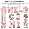 thumbnail image 4 of 1 Set Welcome Letter Balloons Aluminium Film For Party Decorative Balloons Rose Gold, 4 of 9