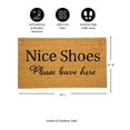thumbnail image 3 of 28" x 16" Nature Coir Mat, Nice Shoes, 3 of 6