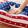 thumbnail image 6 of AHGQT 4th of July Patriotic Throw Pillow Covers 18"x18", Memorial Day Independence Day Red Stripe Blue Star Outdoor Cushion Cases, Polyester Outdoor Pillow Case for Sofa Couch,1PCS, 6 of 8
