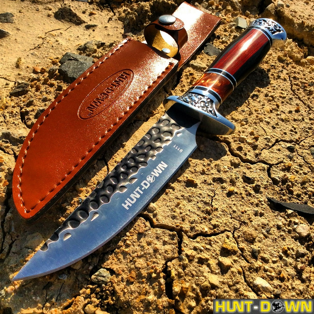 12' HuntDown Decorative Sporting Hunting Knife with Sheath Walmart