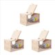 thumbnail image 1 of 3X Caja para Periquitos, Casa para Pájaros Transparente para Jaula, Caja de Cría de Madera para Loros, Periquitos, Cacatúas, Agapornis, 1 of 5