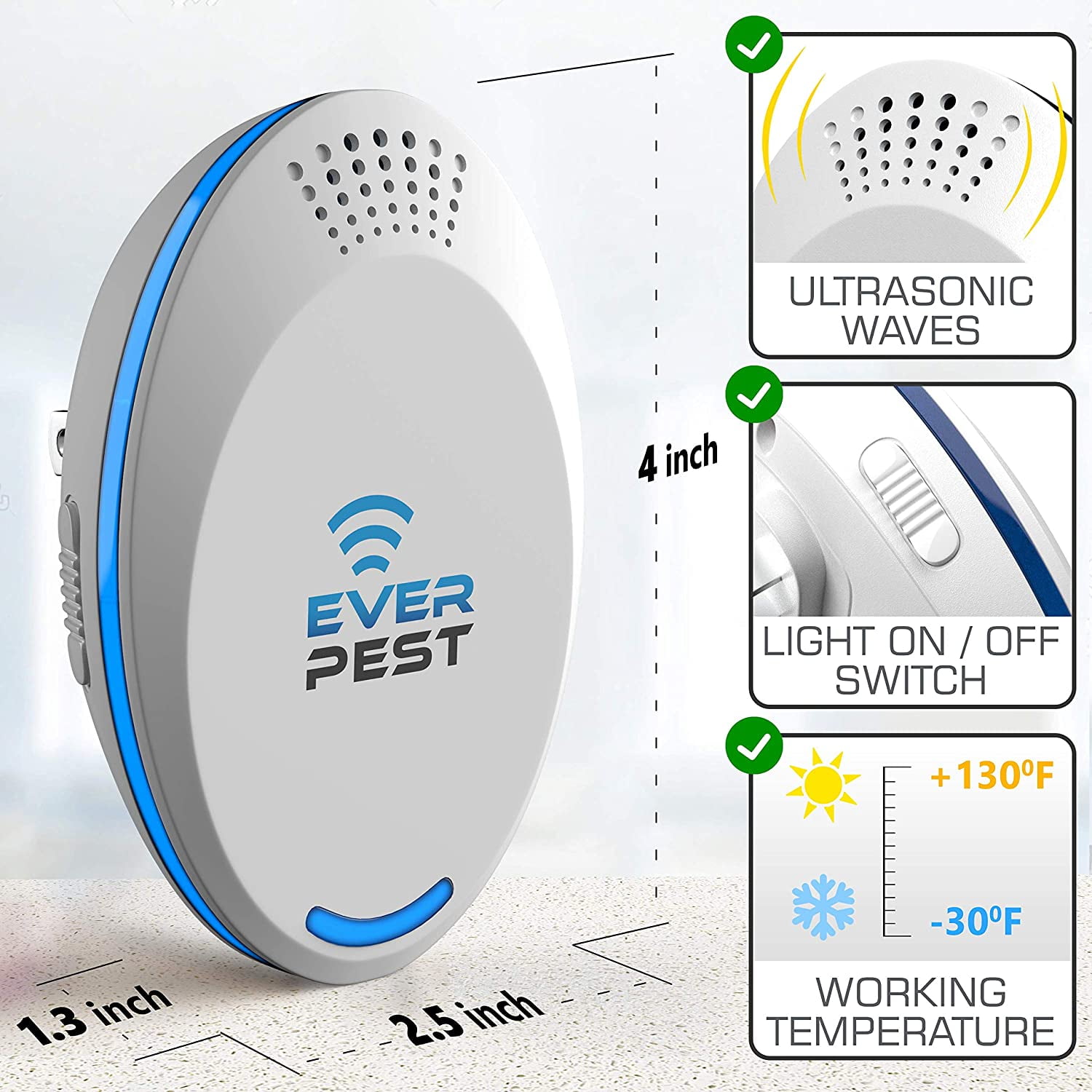 360° Ultrasonic Pest Repeller Electronic Plug-in Pest Control Mouse Ch in  2023