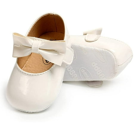

Baby Girl Mary Jane Flats Shoes Non Slip Soft Sole Infant Toddler First Walker Wedding Princess Dress Crib Shoes