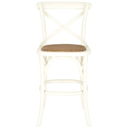SAFAVIEH Franklin Square Mid Back Counter Stool Antique White