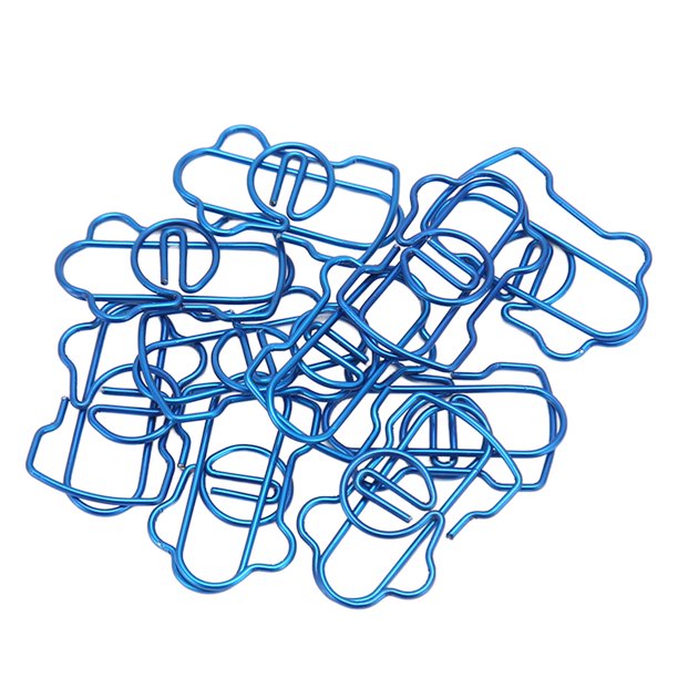 Clip De Papel De Metal, 100 Piezas Proceso De Galvanoplastia Multifuncional Que Evita Resbalones Exquisitos Clips Divertidos Y Lindos Abrazaderas De Papel Para Clasificación De Archivos O Marcadores E
