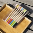 thumbnail image 2 of Set of 8pcs Biodegradable Bamboo Toothbrushes (Random Colors), 2 of 4