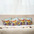 thumbnail image 3 of Ambesonne Colorful Throw Pillow Cover 4 Pack, Nature Leaves Butterfly, 16", Multicolor, 3 of 6