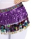 thumbnail image 3 of Pañuelo dorado para danza del vientre, cinturón de lentejuelas al por mayor - Profundo Morado oscuro, 3 of 9