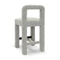 thumbnail image 4 of Hazel Grey Boucle Counter Stool, 4 of 4