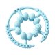 thumbnail image 2 of Accesorios de rodillos de muscular Rollador de 20 puntos para el entrenamiento de entrenamiento de mujeres Azul, 2 of 8