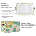 thumbnail image 2 of Yayeee Canvas Storage Basket with Handles for Shelves Fabric Bins Closet Organizer, Floral Wave, 2 of 8
