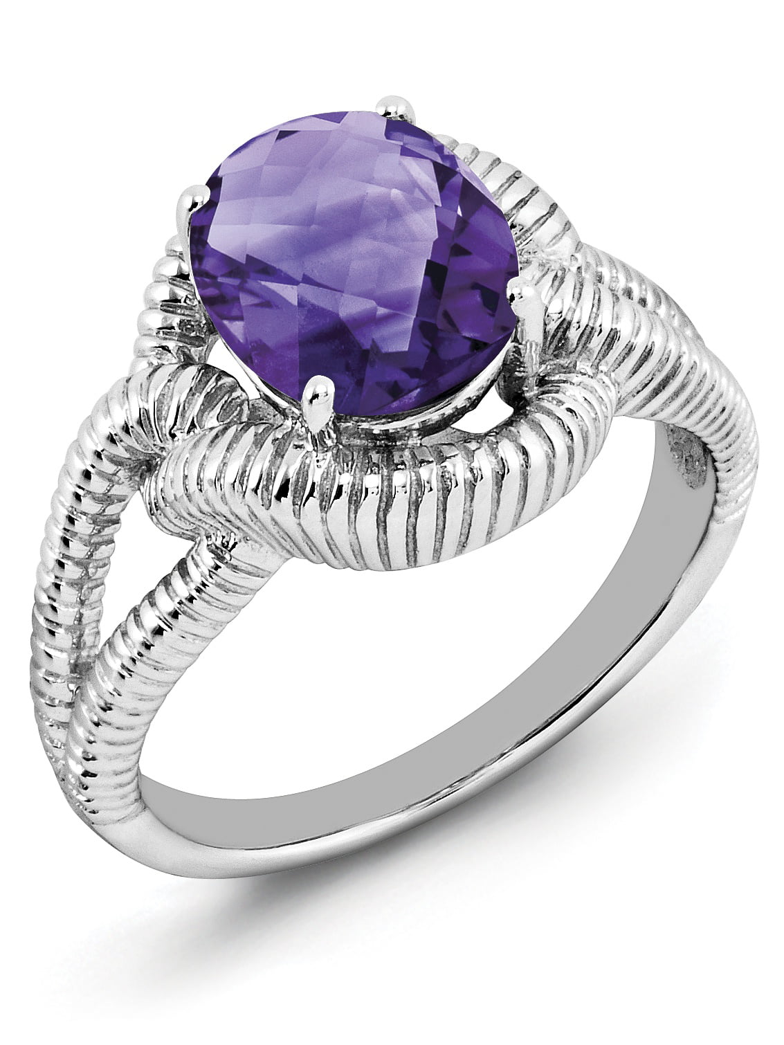 Details about   Amethyst 925 Refined Silver Genuine Women Luxury Ring 