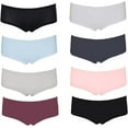 thumbnail image 4 of Women's Boy Shorts Underwear Lot of 5-10 Pack Cotton Assorted Solid Colors, 4 of 5