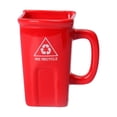 thumbnail image 5 of Taza de café exótica reciclable verde del cubo de la taza del cubo de basura cuadrado de cerámica de la taza del agua con la pala, 5 of 5