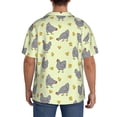 thumbnail image 3 of Uemuo Funny Chicken Pattern Cotton Linen Short Sleeve Shirts,Casual Lightweight Button Down Shirts,Vacation Beach Summer Tops-X-Large, 3 of 7