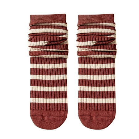 

Fuzzy Ladies Socks Ripped Pantyhose Women Striped Socks Mid Tube Autumn And Qinter All Long Tube Pure Cotton Pile Socks with Garter And Stockings
