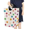 thumbnail image 4 of Yayeee Freestanding Laundry Hamper with Handle Collapsible Large Storage Basket for Clothes, Polka Dot, 4 of 7