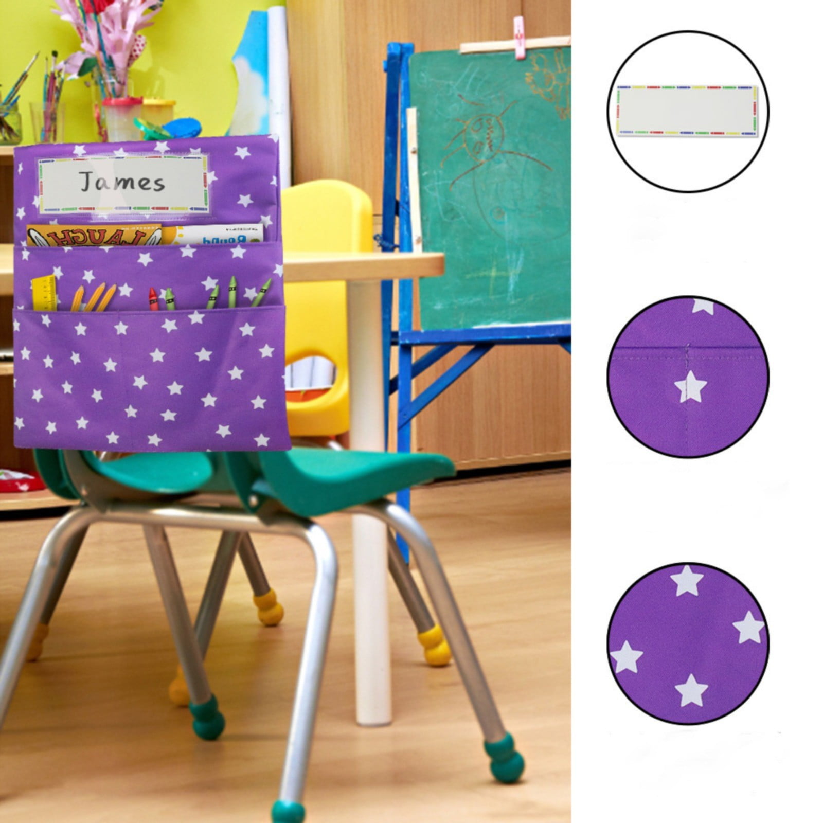 Clearance Pencil case under $20,Seat Back Pockets Storage Seat Sacks Convenient For Classroom Chairback Pocket Chair Pocket Organizer 2PC