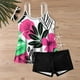 thumbnail image 4 of Trajes de baño de dos piezas para mujer, pantalones cortos de tirantes con estampado conservador, conjunto de trajes de baño, traje de baño de licra para mujer, 4 of 6