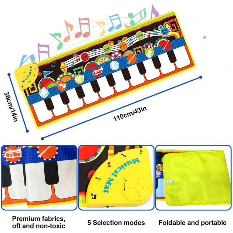 Musical Piano Mat 19 Teclas Teclado piano Tocar Mat Kids Educação