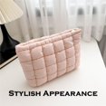 thumbnail image 2 of Puffy Quilted Makeup Bag for Women, Cosmetic Bag, Travel Toiletry Organizer Pouch Clutch, 2 of 6