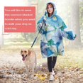 thumbnail image 4 of Wearable Oversized Blanket,Pioneer Flower Floral Print Pattern Wearable Blanket Hoodie for Adults,Cozy Hooded Blankets with Super Pockets,Super Warm Fuzzy Pullover for Women & Men, 4 of 6