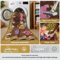 thumbnail image 5 of Kokia 9x12  Neutral Animal Print Area Rug with Lion, Tiger and Cheetah, Machine Washable Soft Boho Rug for Living Room, Bedroom, Play Room, Dark Green and Brown, 5 of 6