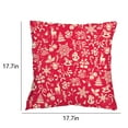 thumbnail image 3 of Floleo Christmas Pillow Covers 18x18 Inch Set of 2, Red White Christmas Tree Decor Throw Pillows, Winter Xmas Holiday Outdoor Lumbar Cushion Cases for Couch Bed Decorations, 3 of 6