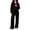Black, variant on BRGZLK 2 Piece Sets Tracksuit Women Long Sleeve Half Zip Oversized Pullover Sweatshirt and Drawstring Joggers Pants 2026 Fall Travel Outfits Lounge Matching Set Dark Gray L