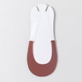thumbnail image 2 of 5 Pairs Ultra Low Cut Liner Socks for Women No Show Toe Topper Liner Sock with Sling Back for Women, Sling No Show Padded Half Sock for Heels Dress Shoes Wine, 2 of 4