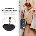 thumbnail image 2 of Back Case Compatible with iPhone 16 Plus, Adjustable Ring Holder PU Leather Card Slots Wrist Strap Support Magnetic Car Mount RFID Blocking Phone Case Cover for iPhone 16 Plus, Black, 2 of 12
