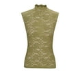 thumbnail image 2 of ylioge M-5X Plus Size Lace Tank Tops for Women Mock Neck Undershirts Camisoles Womens Trendy Solid Color Stretchy Slim Pullover Basic Vests Top, 2 of 4