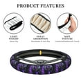 thumbnail image 5 of Bingfone Purple Plant White Tiger Steering Wheel Cover - Universal 15 Inches Car Steering Wheel Covers Grip Auto Internal Accessories, 5 of 6