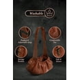 thumbnail image 5 of Noah & Paw Dog Sling Carrier for Small Medium Dogs & Puppies, Dog Carrier with Adjustable Padded Strap, Premium Leather, Insulated with Soft Breathable Fur, Double Safety Feature, Machine Washable, 5 of 5