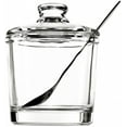 thumbnail image 4 of Juego Clásico de azucareros de vidrio transparente con tapa, cuchara para servir, bote, sal, pimienta, tarro de almacenamiento de condimentos, contenedor de azúcar, 3 unidades por paquete ER, 4 of 5