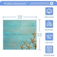 thumbnail image 4 of SKYSONIC 6 PCS Blue Vintage Wooden Starfish Washcloths, 12"x12" Cotton Wash Cloths, Highly Absorbent and Soft Face Towels for Bathroom,Gym,Hotel and Spa, 4 of 7